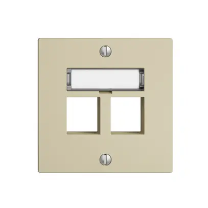 Kit de montage EDIZIOdue F, sortie droite, pour 2×Keystone, vanille 