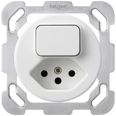 Insert pour combinaison ENC I basico 6+type 13 blanc avec plaque de fixation 