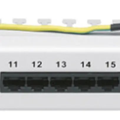 Panneau vocal 19" Hager HMS 25 ports équipé nickelé 