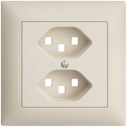 Kit frontale INC EDIZIOdue crema 88×88mm 2×T23 con lente 