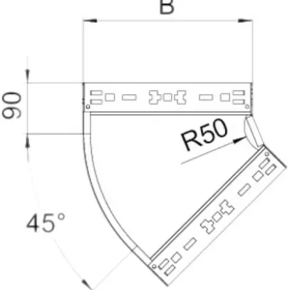 Bogen 45° Bettermann RBM 85×100mm tauchfeuerverzinkt 
