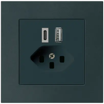 Presa di carica USB INC kallysto.pro 18W PD 1×tipo A 1×tipo C T23 nero 