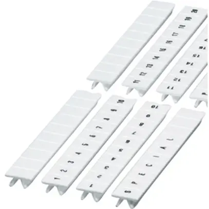 Zackband ZB 11…20 weiss quer bedruckt mit 10 Schildchen 5mm 