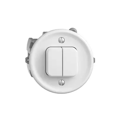 Interrupteur ENC STANDARDdue 1/3+3/1L blanc 