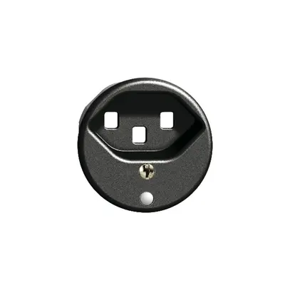 Frontscheibe FH 1×T23 schwarz Ø43mm mit Linse 