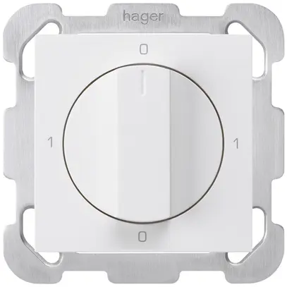 UP-Drehschalter kallysto 0/2L weiss mit Drehgriff 