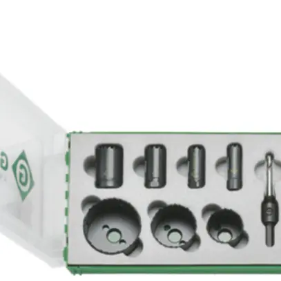 Lochsäge-Set Greenlee HSS-BI-Metall M16-M63 