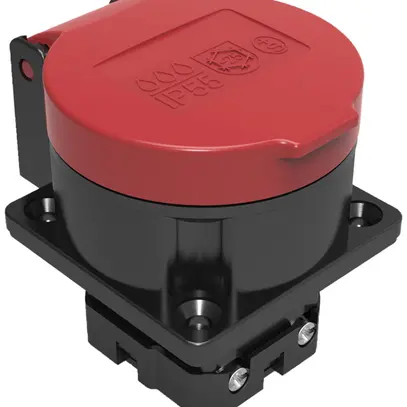 Prise INC ELBRO T15 IP55 10 A 400 VAC IK08 noir/rouge S+ joint inclus 