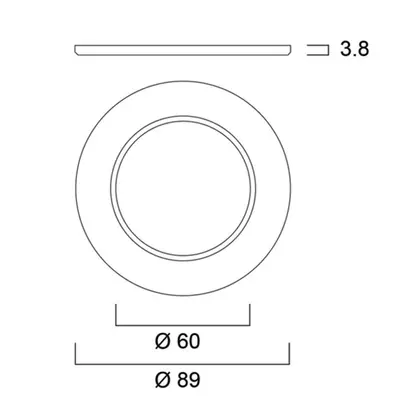Anello decorativo per Downlight LED Sylvania START SPOT Bezel Ø89mm argent 3pz 