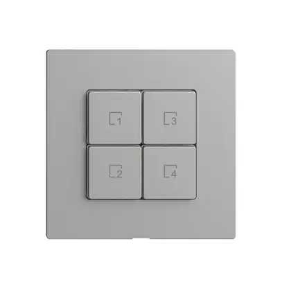 Poussoir scène 4 scènes/4T WLAN Edue Wiser silver 