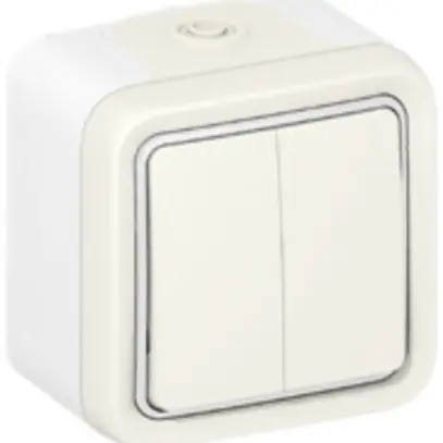 Interrupteur à bascule AP PLEXO 1/3+3/1L blanc 