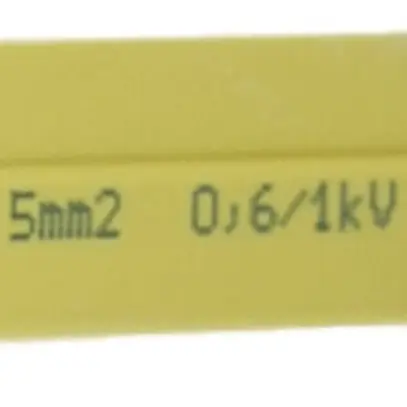 Cavo piatto Woertz Technofil 5×2.5mm² senza alogeni giallo B2ca Una lunghezza