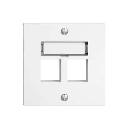 Montageset EDIZIOdue F, Geradeauslass, für 2×Keystone, weiss 