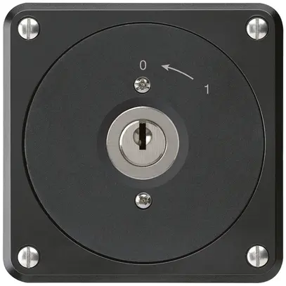 Contatto rotativo a chiave INC robusto nero senza coperchio 2P p.combinazione 