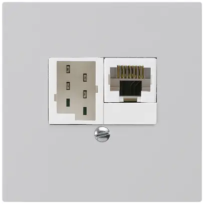 Scatola INC kallysto 1×RJ45u+1×TT83 grigio chiaro 