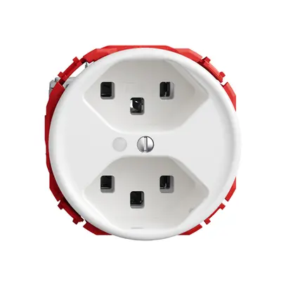 Steckdose STANDARDdue SNAPFIX® 2×T23 mit LED ws 