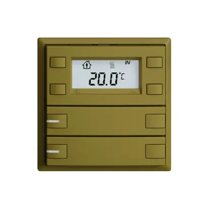 Pulsante RTH INC KNX 2×EDIZIOdue F olive, con LED RGB 