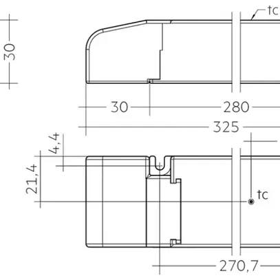 Alimentazione LED Tridonic 60…200W 24V 2500…8333mA REG 