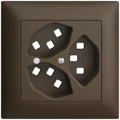 Kit frontale INC EDIZIOdue coffee 88×88mm 3×T23 con lente 