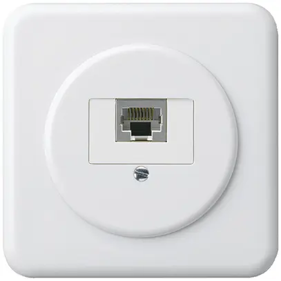 Scatola di raccordo INC basico 1×RJ45s bianco 