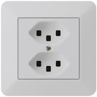 Presa INC kallysto.trend 2×T23 grigio chiaro con morsetti ad innesto 