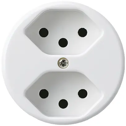 Insert pour prise ENC basico 2×type 13 blanc 