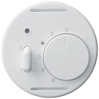 Disque frontal ENC BASICO blanc pour thermostat d'ambiance avec interrupteur 