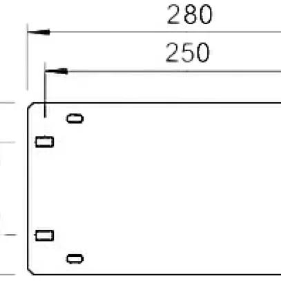 Placca di montaggio Bettermann 280×150mm zincato a caldo a immersione 