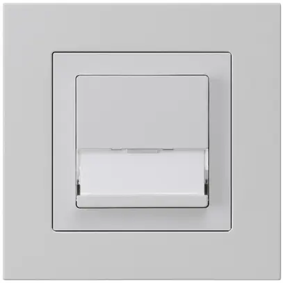 Poussoir de sonnerie ENC kallysto.pro A/1L gris clair avec porte-étiquette 