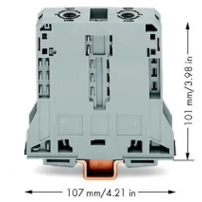 Borne de passage WAGO 2L 95mm² gris 