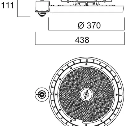 Lampada da capannone LED Sylvania Granit 165W 26400lm 840 85° IP54 DIM nero 