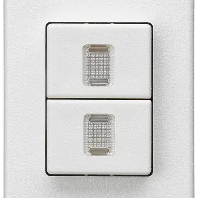 Interruttore a pulsante 2× AMD Hager FLF 10A/250V 3/1L illuminato bianco 