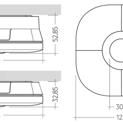 Luminaire de sécurité LED AP EM R2A ST NM 112 SMh 2W, 53mm, blanc 