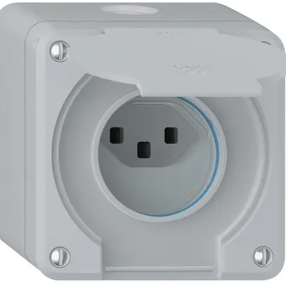 Presa AP robusto 1×tipo 23 IP55 grigio chiaro 