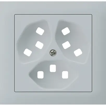 Kit frontal INC Hager kallysto pour prise G3 3×T23 cadre enfichable gris clair 