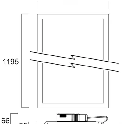 Lampada pannello LED Sylvania START Panel 36W 4320lm 830…857 DALI 1195×295mm bc 