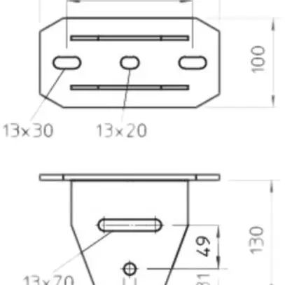 Placca di testa Bettermann zincato a caldo a immersione 
