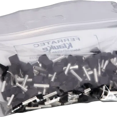 Embout de câble jumelé isolé 2×1.5mm²/12mm noir 