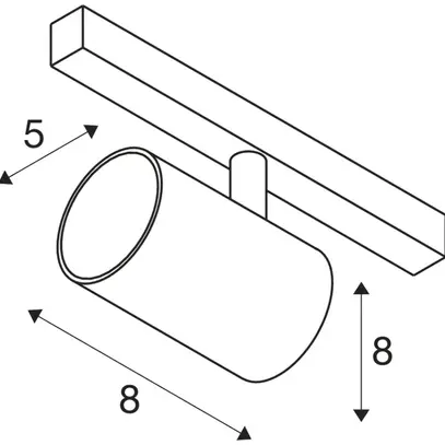 Spot LED SLV NUMINOS XS 48VTRACK DALI 8.7W 670lm 927 55° Ø50×80mm bi/Cr 