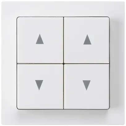 Kit frontale kallysto 60×60 mm bianco p.interruttore/pulsante tapparelle 4 tasti 