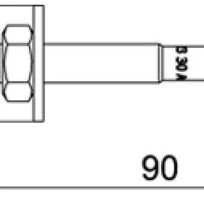 Goujon d'ancrage BET BZ3 M10×90mm (0…30mm) A4 