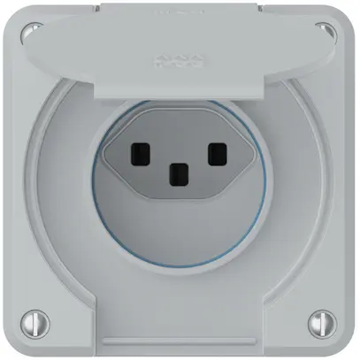 Presa robusto 1×tipo 23 IP55 grigio chiaro 