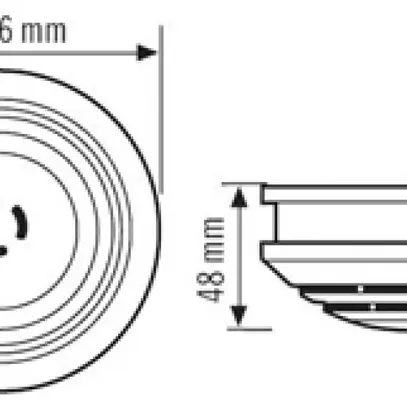 Rauchmelder ESYLUX Protector K 230V 48mm Ø106mm 3 Jahre Garantie weiss 
