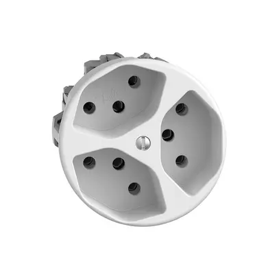 Prise ENC STANDARDdue 3×T13 3×S blanc 