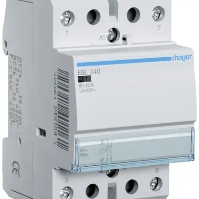 REG-Schütz Hager 12VAC 2 Schliesser 0 Öffner 40A 3TE 