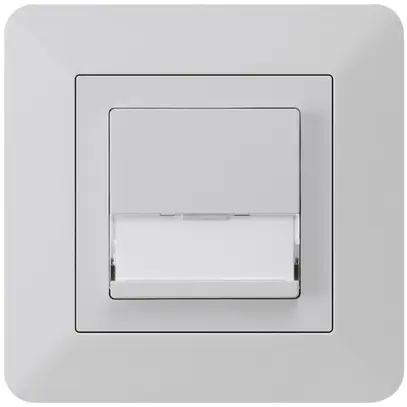 Poussoir de sonnerie ENC kallysto.trend A/1L gris clair avec porte-étiquette 