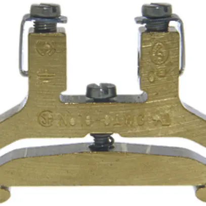 Borne de terre joignable Woertz 2.5…6mm² raccordement à vis 2×1 rail DIN 35mm 