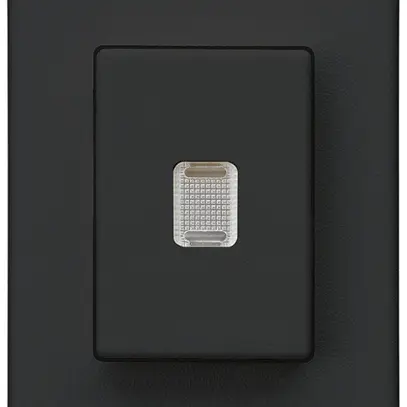 Interrupteur à poussoir INC Hager FLF 10A/250V 3/1L illuminé noir 