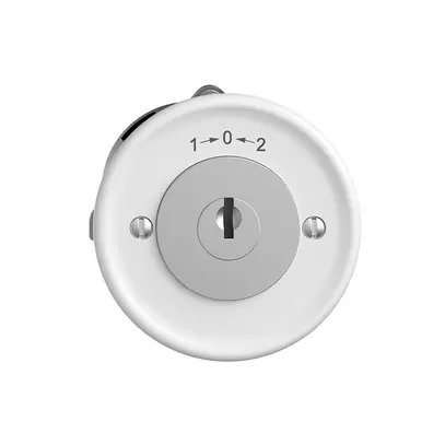 Contatto rotativo INC 1>0<2 STANDARDdue bianco con serratura di sic. 