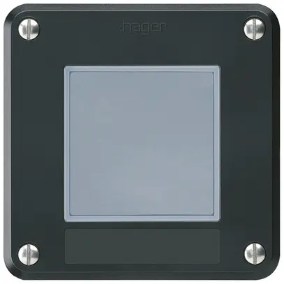 Partie supérieure pour contact de sonnerie Hager robusto IP55 plaquette noir 